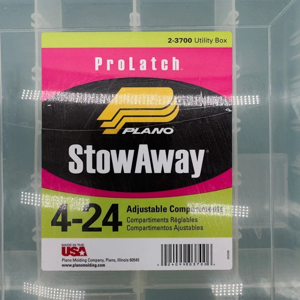 NEW Plano ProLatch StowAway 2-3700 Adjustable Utility Box 4-24 Compartments